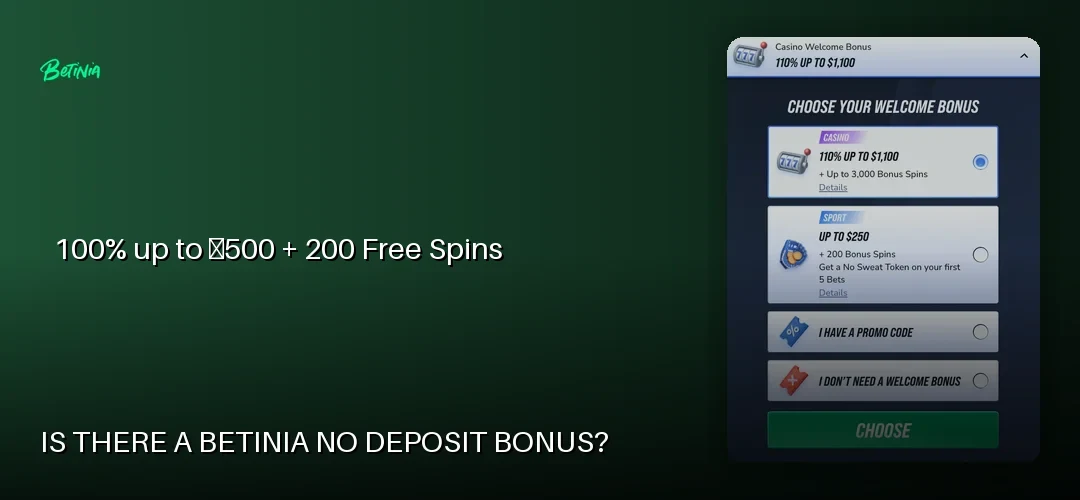 Betinia promotional banner